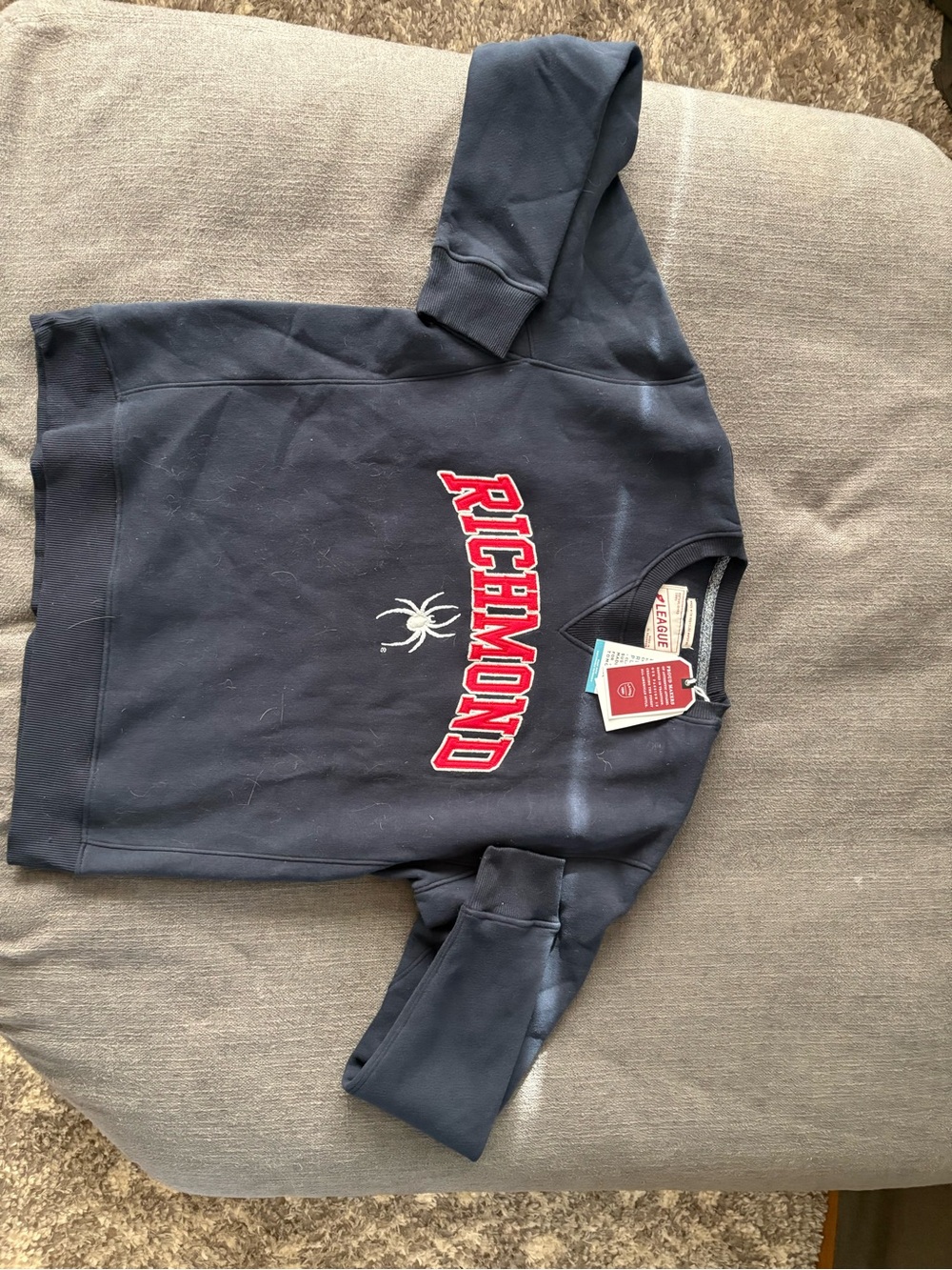 University of Richmond Navy Crewneck Sweatshirt with Spider Logo
